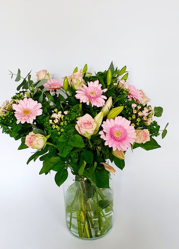 Boeket rond roze